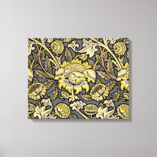 William Morris Wey Blommigt Tapet Canvastryck