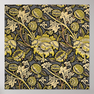 William Morris Wey Blommigt Tapet Poster