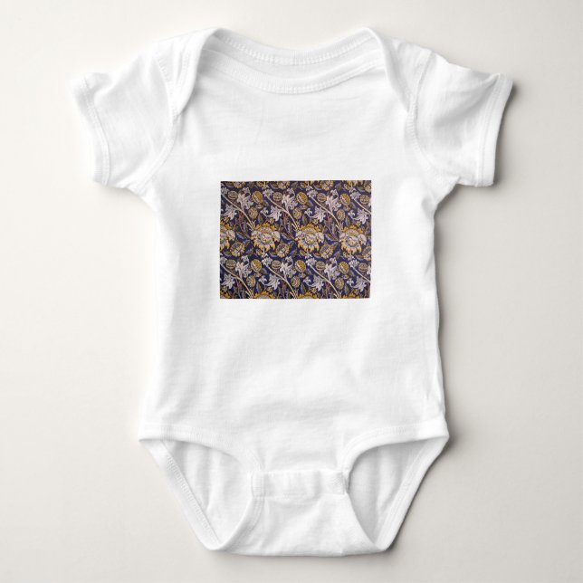 William Morris Wey Blommigt Tapet Tee Shirt (Framsida)