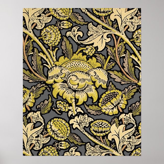 William Morris Wey Tapet Blommigt Poster (Framsidan)