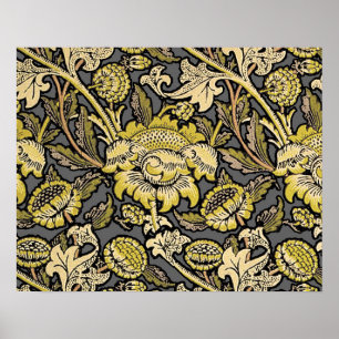 William Morris Wey Tapet Blommigt Poster
