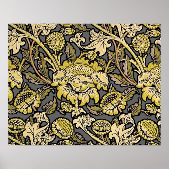 William Morris Wey Tapet Blommigt Poster (Framsidan)