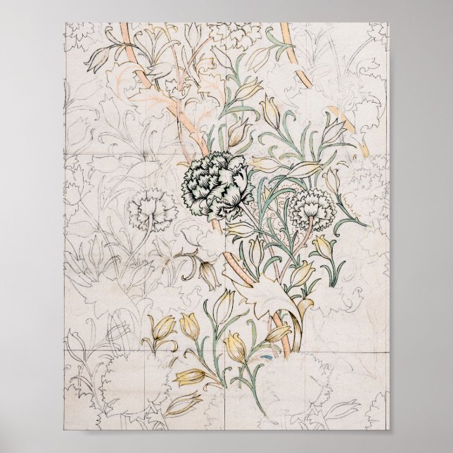 William Morris, Wild Tulip 1884 Poster (Framsidan)