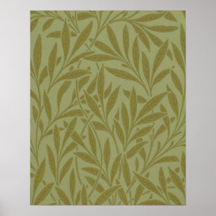 William Morris Willow Antique Blommigt Löv Poster