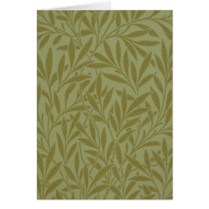 William Morris Willow Antique Grönt Löv Vine Art Hälsningskort