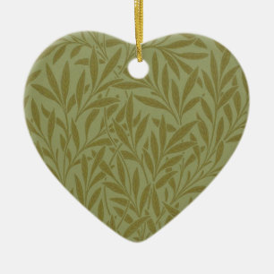 William Morris Willow Antique Grönt Löv Vine Art Julgransprydnad Keramik