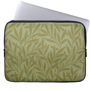 William Morris Willow Antique Grönt Löv Vine Art Laptop Fodral