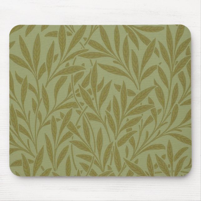 William Morris Willow Antique Grönt Löv Vine Art Musmatta (Framsidan)