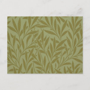 William Morris Willow Antique Grönt Löv Vine Art Vykort