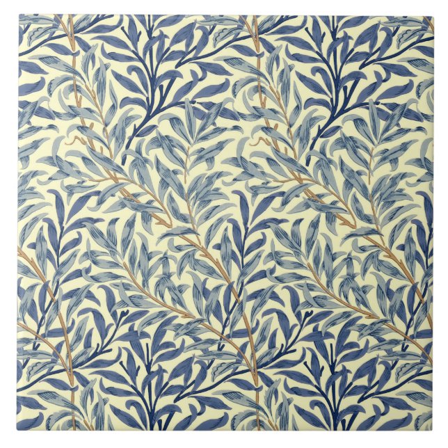 William Morris "Willow Bough" 4 Kakelplatta (Framsidan)