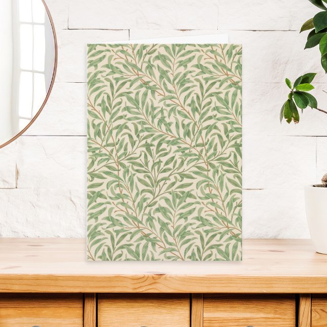 William Morris Willow Bough Alla Tillfällen Blankk Kort (An elegant greeting card for any occasion, with botanical Willow Bough pattern by William Morris)