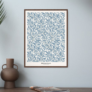 William Morris Willow Bough Blue Art Exhibit Skriv Poster