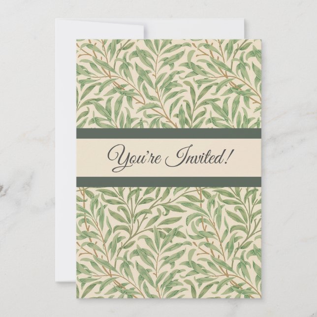 William Morris Willow Bough Garden Flower Classic Inbjudningar (Framsida)