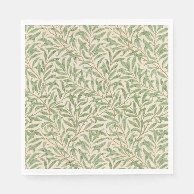 William Morris Willow Bough Garden Flower Classic Pappersservett (Framsidan)