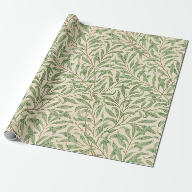 William Morris Willow Bough Garden Flower Classic Presentpapper (Utrullad)