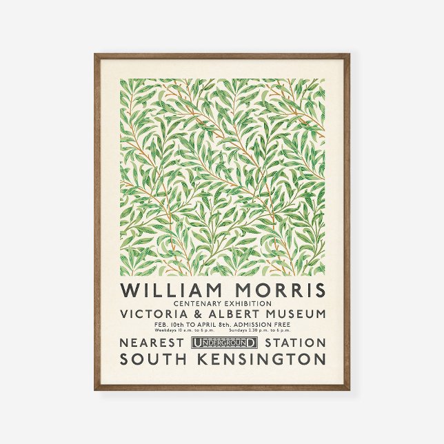 William Morris Willow Bough Grönt Art Exhibition Poster (Skapare uppladdad)