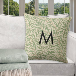 William Morris Willow Bough Mönster Monogram Kudde