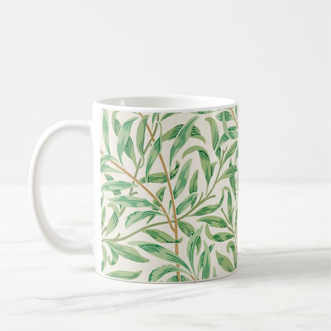 William Morris Willow bough Print Dekorativ kudde Kaffemugg (Vänster)