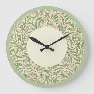 William Morris Willow Bough Vintage Mönster Vägg Stor Klocka