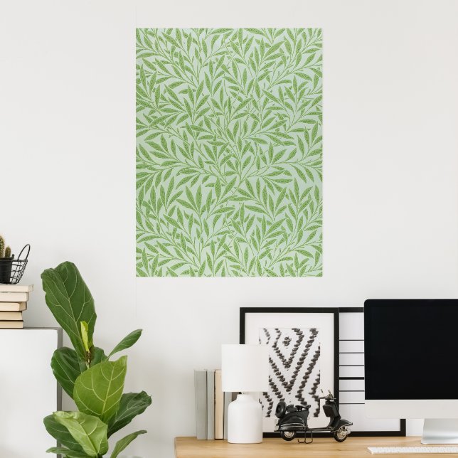 William Morris Willow Flower Classic Green Poster (Hemmakontoret)