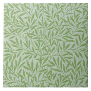 William Morris Willow Flower Classic Grönt Kakelplatta