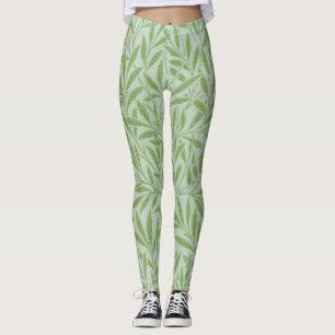 William Morris Willow Flower Classic Grönt Leggings