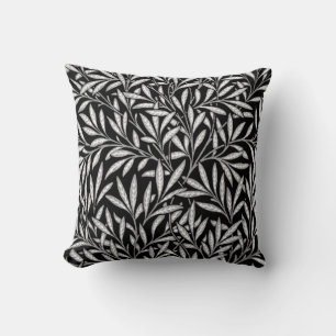 William Morris Willow Mönster, Black and White Kudde