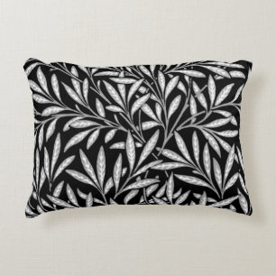 William Morris Willow Mönster, Black and White Prydnadskudde
