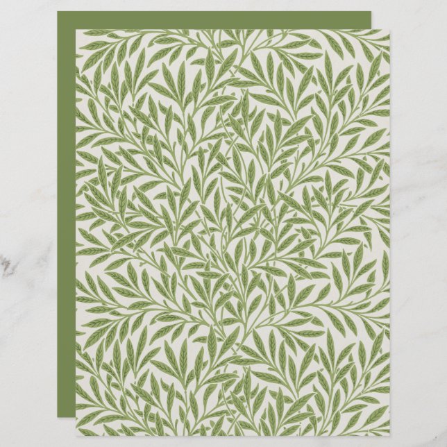 William Morris | Willow Pattern Scrapbook Paper (Fram/baksida)