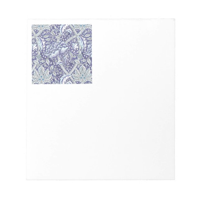 William Morris Windrush Blått Mönster Blommig Anteckningsblock (Framsida)