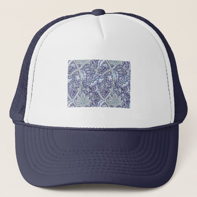 William Morris Windrush Blått Mönster Blommig Keps (Framsida)