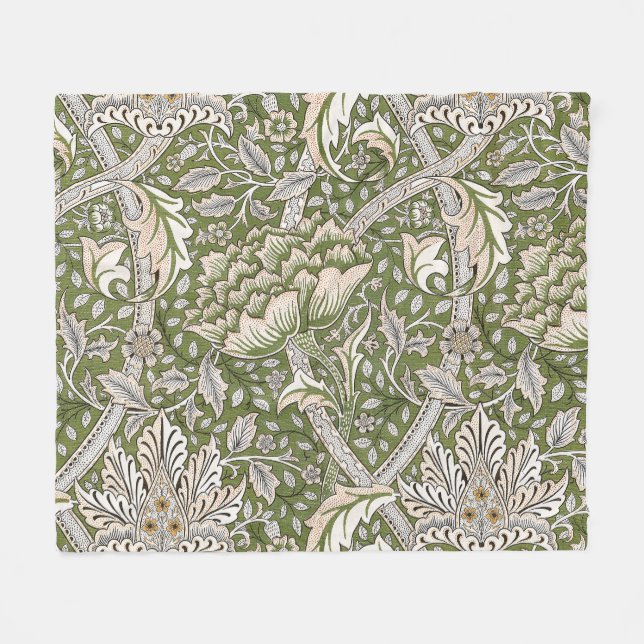 William Morris Windrush blommigt blommor Classic Fleecefilt (Framsidan (Horisontell))
