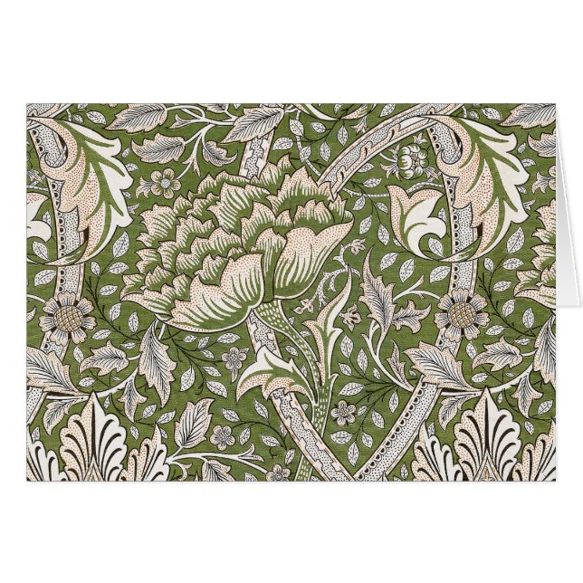 William Morris Windrush blommigt blommor Classic Hälsningskort (Framsidan Horizontal)