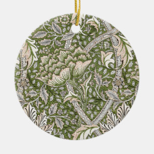 William Morris Windrush blommigt blommor Classic Julgransprydnad Keramik