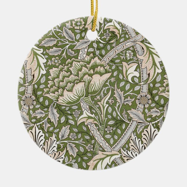 William Morris Windrush blommigt blommor Classic Julgransprydnad Keramik (Framsidan)