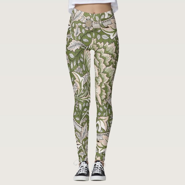 William Morris Windrush blommigt blommor Classic Leggings (Framsida)