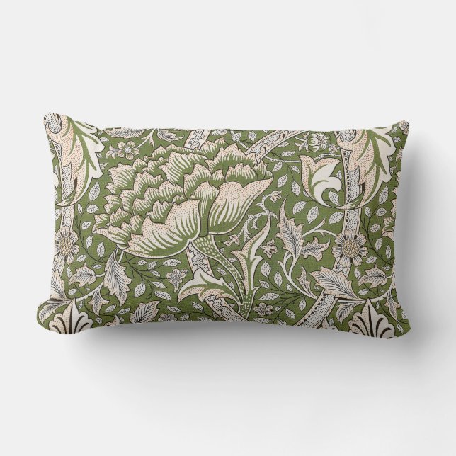 William Morris Windrush blommigt blommor Classic Lumbarkudde (Framsida)