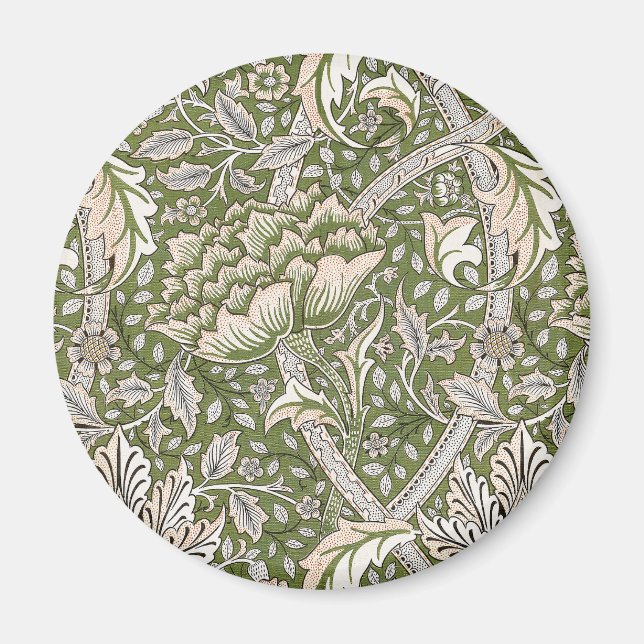 William Morris Windrush blommigt blommor Classic Magnet (Framsidan)