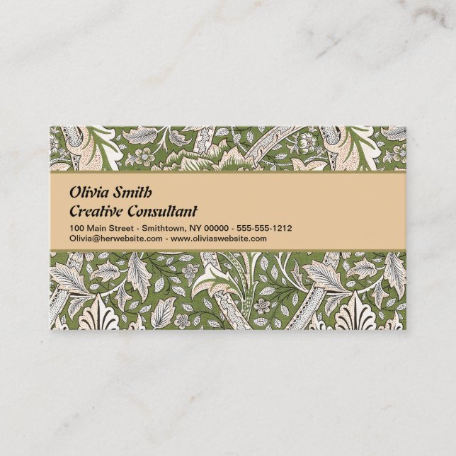 William Morris Windrush blommigt blommor Classic Visitkort (Framsida)