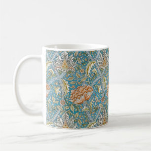 William Morris Windrush Blommönster Blå Kaffemugg