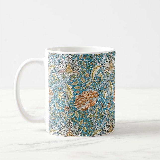 William Morris Windrush Blommönster Blå Kaffemugg (Vänster)