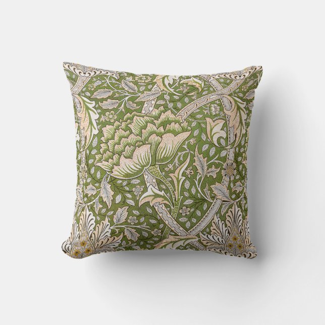 William Morris Windrush Blommönster Klassiker Kudde (Framsida)