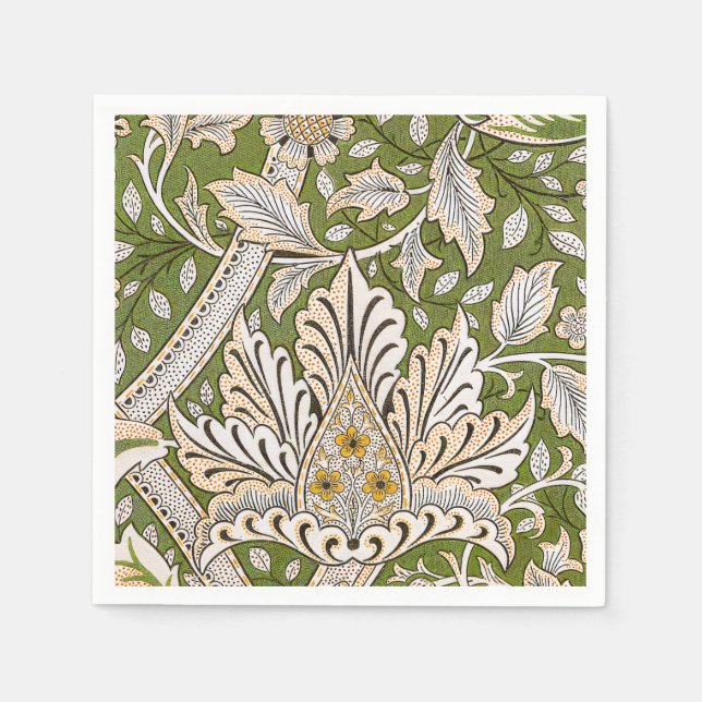 William Morris Windrush Blommönster Klassiker Pappersservett (Framsidan)