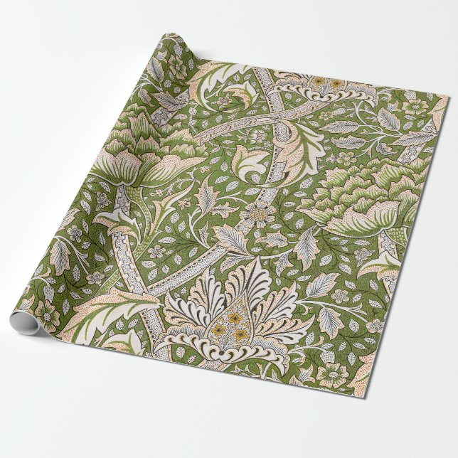 William Morris Windrush Blommönster Klassiker Presentpapper (Utrullad)