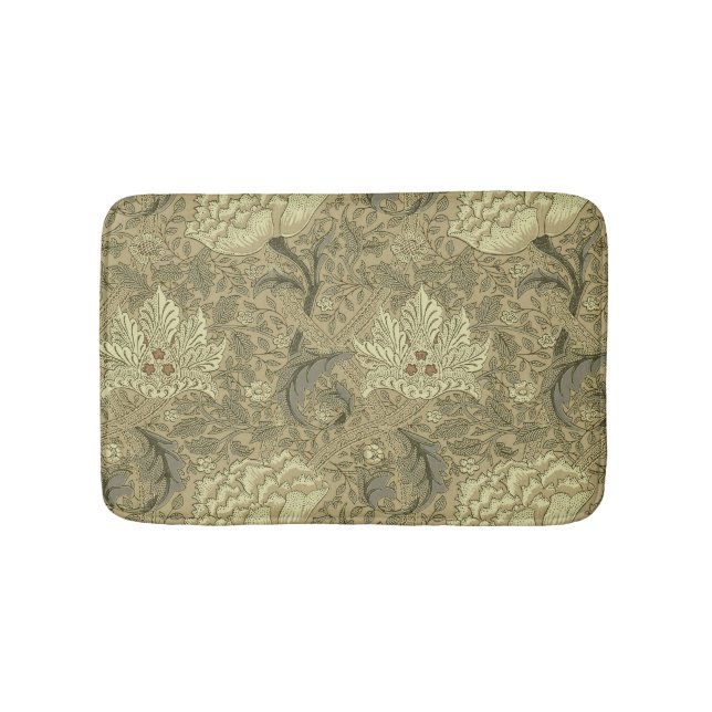 William Morris Windrush Blommönster: Vintage Badrumsmatta (Framsidan)