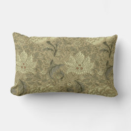 William Morris Windrush Blommönster: Vintage Lumbarkudde