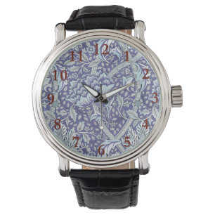 William Morris Windrush Blue blommigt blommor Armbandsur