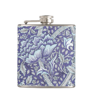 William Morris Windrush Blue blommigt blommor Fickplunta