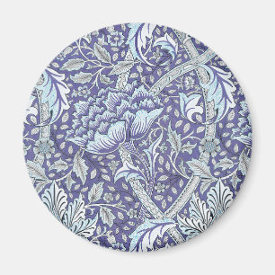 William Morris Windrush Blue blommigt blommor Magnet