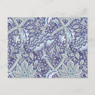 William Morris Windrush Blue blommigt blommor Vykort